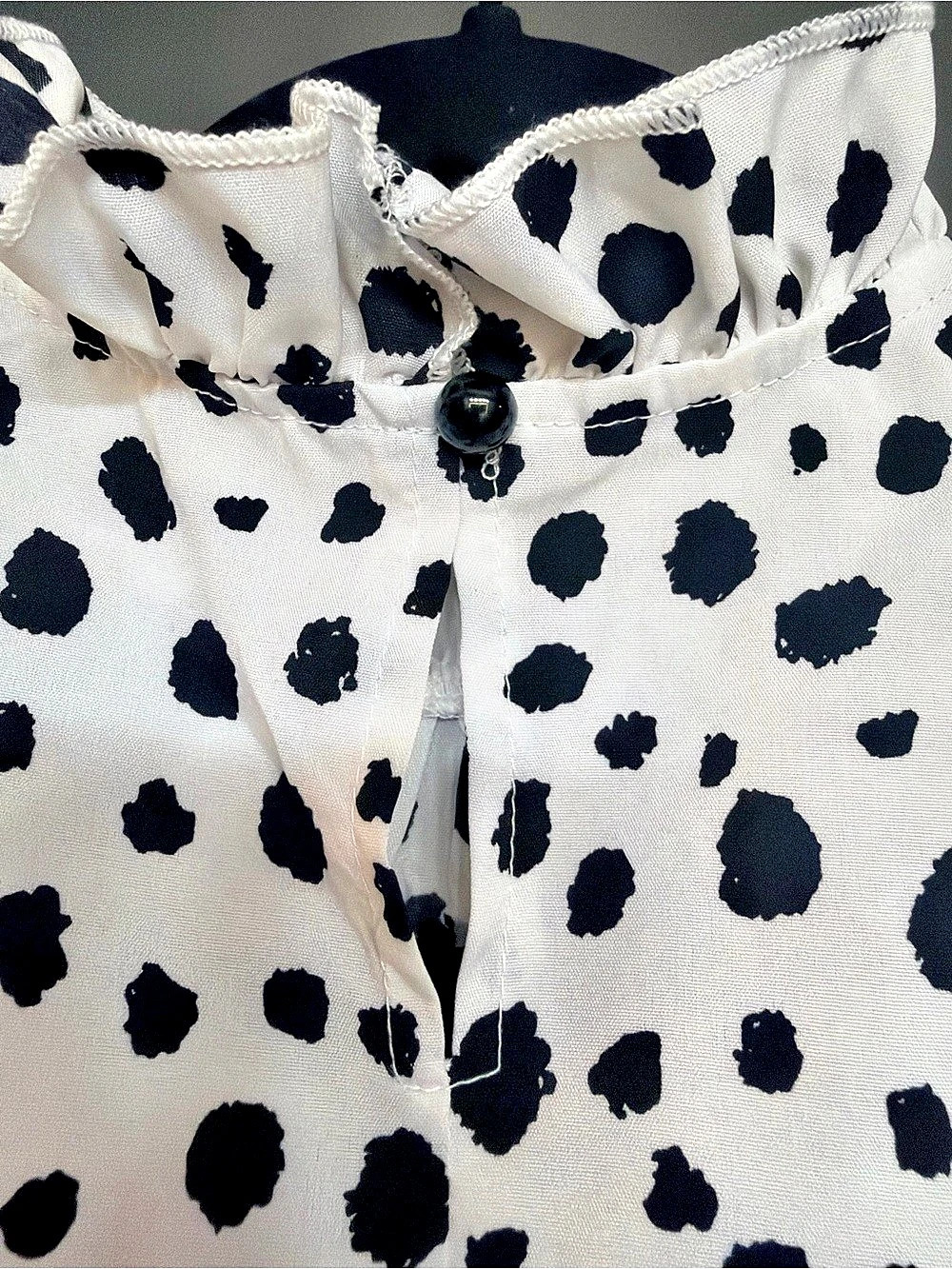 Women's Long Sleeve Animal Print Blouse - Picture 4 of 4